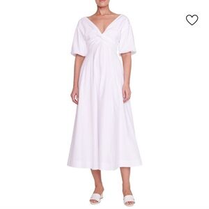 STAUD Finley Classic White Dress